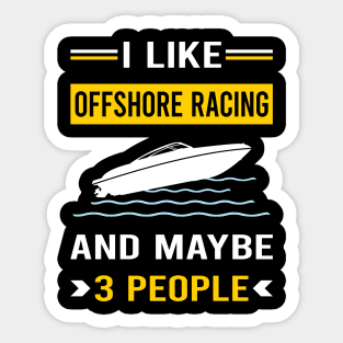 3 People Offshore Racing Race Sticker